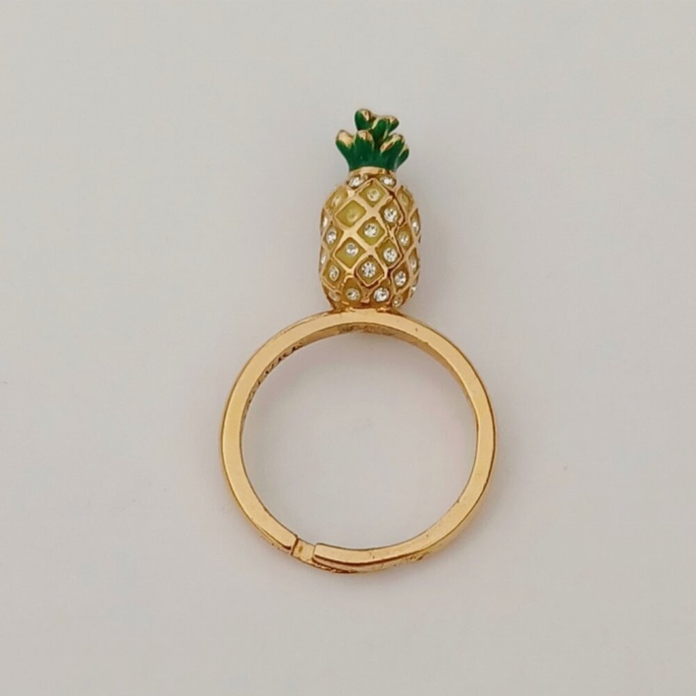 Juicy Couture PIneapple Ring With Rhinestones Adjustable Fashion Fun